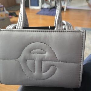 Telfar Silver Crossbody Bag